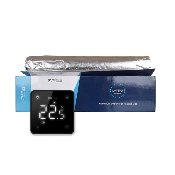 BVF L-PRO alu fűtőszőnyeg + BVF 501 fekete WiFi termosztát